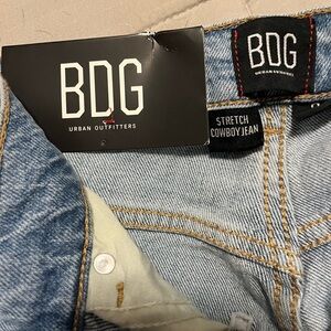 BDG Blue Bootcut Jeans with Classic Distressing